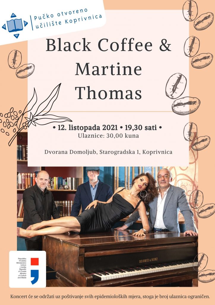 Plakat koncerta Black Coffee i Martine Thomas