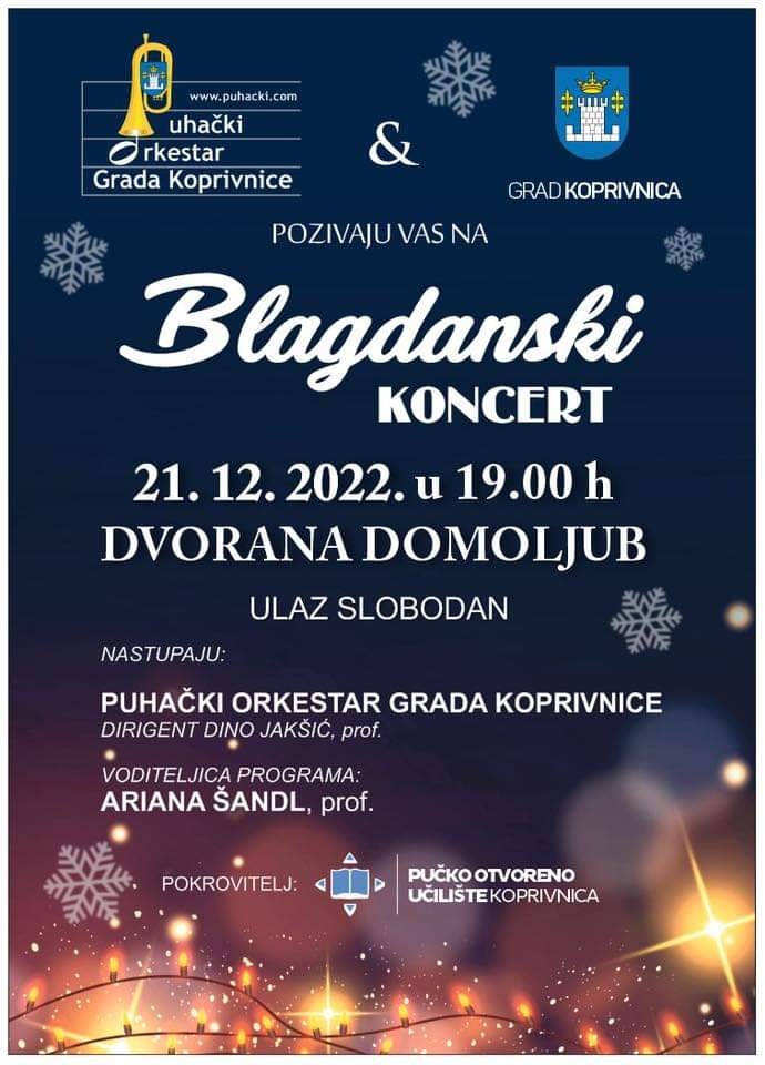 Blagdanski koncert - Puhački orkestar grada Koprivnice